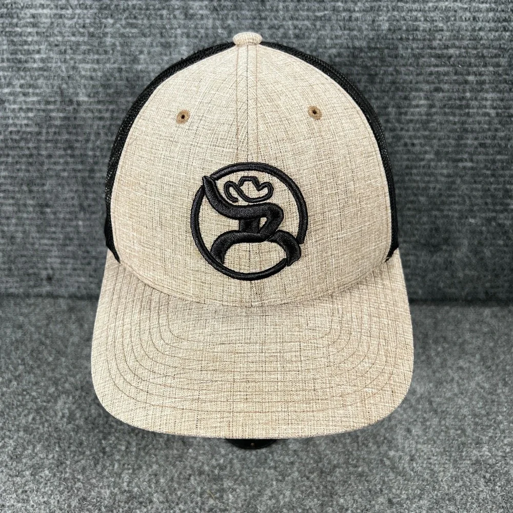 Hooey Hat Cap Snap Back Mesh Trucker Black Beige Western Casual Outdoor